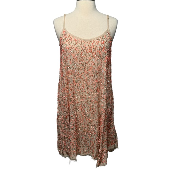 All Saints Hand Embellished Sequined Dress 4 - Picture 2 of 16